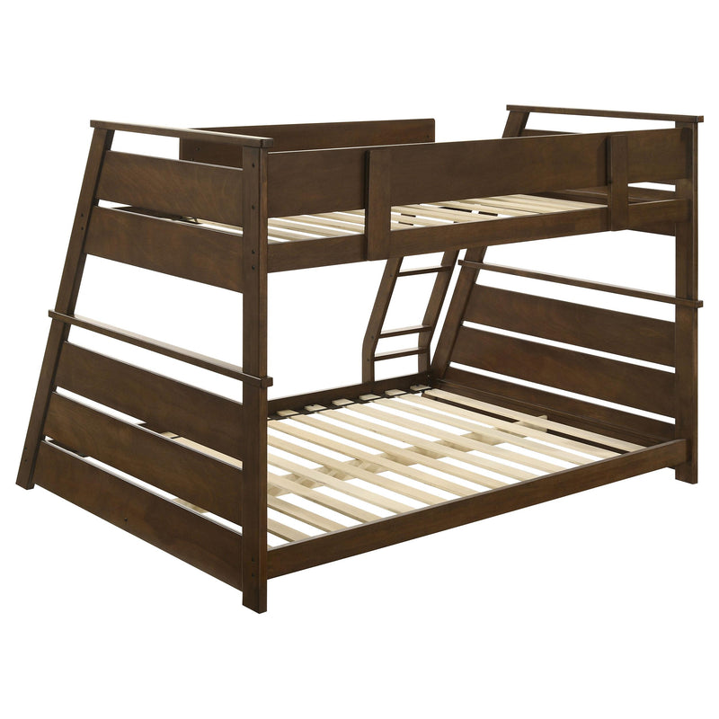 Holden Wood Veneer Twin Over Full Bunk Bed Walnut - 460593