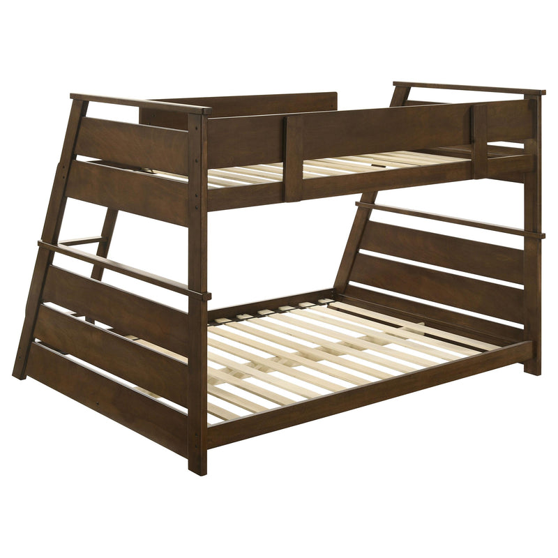 Holden Wood Veneer Twin Over Full Bunk Bed Walnut - 460593