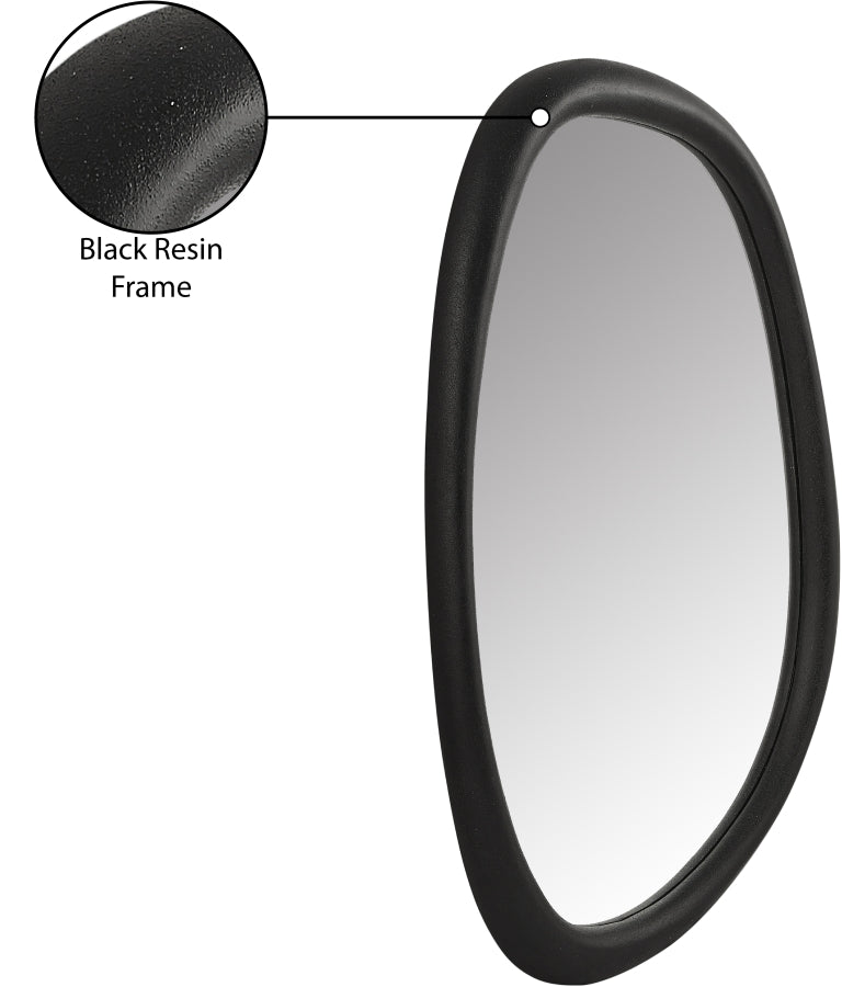 Holland Polyresin Frame Mirror in Black - 66092Black-M