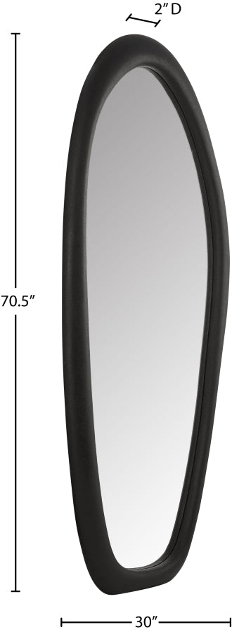 Holland Polyresin Frame Mirror in Black - 66093Black-M