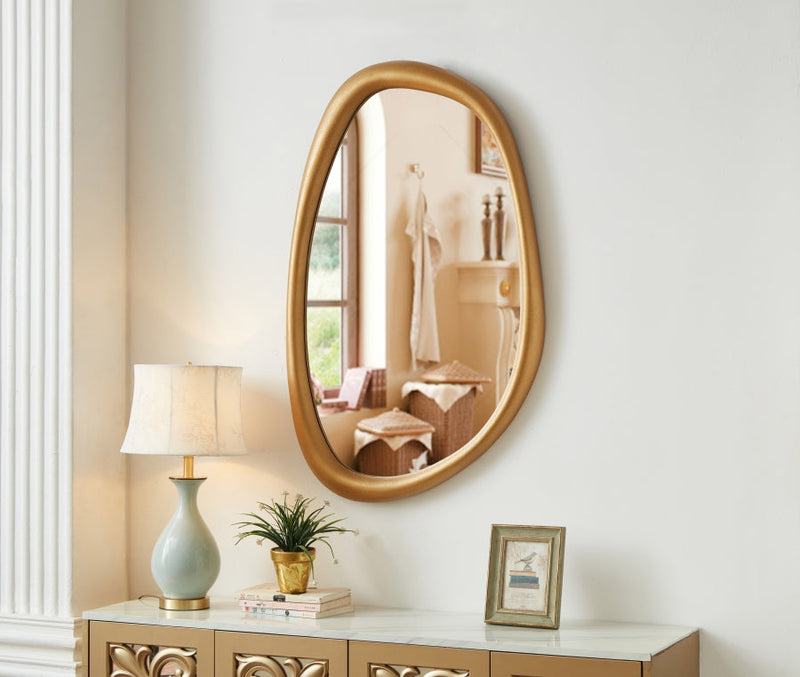 Holland Polyresin Frame Mirror in Brass - 66092Brass-M