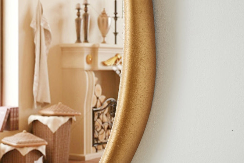 Holland Polyresin Frame Mirror in Brass - 66092Brass-M