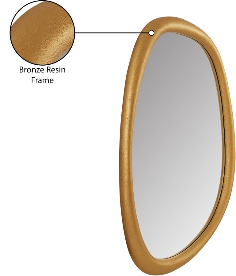 Holland Polyresin Frame Mirror in Brass - 66092Brass-M