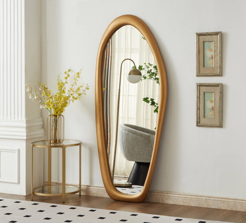 Holland Polyresin Frame Mirror in Brass - 66093Brass-M
