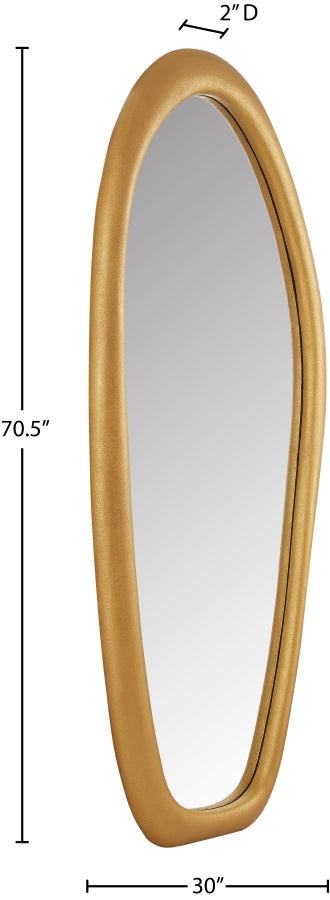 Holland Polyresin Frame Mirror in Brass - 66093Brass-M