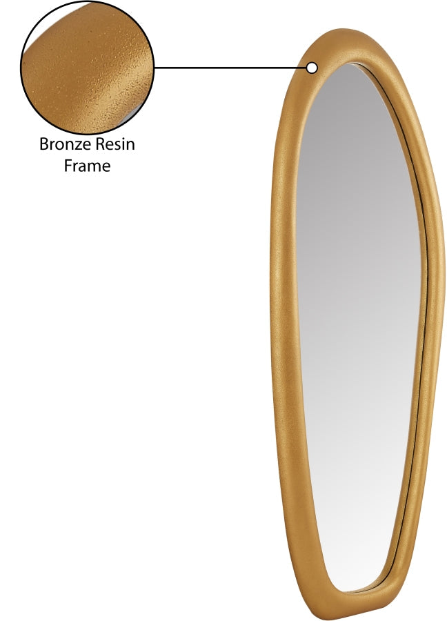 Holland Polyresin Frame Mirror in Brass - 66093Brass-M