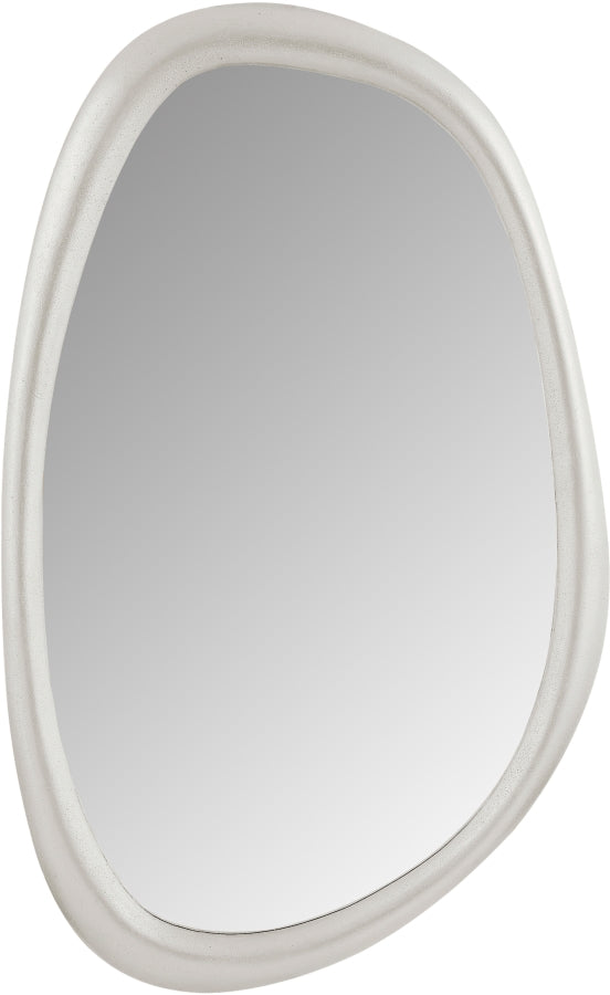 Holland Polyresin Frame Mirror in White - 66092White-M