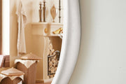 Holland Polyresin Frame Mirror in White - 66092White-M