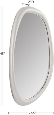 Holland Polyresin Frame Mirror in White - 66092White-M