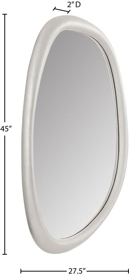 Holland Polyresin Frame Mirror in White - 66092White-M