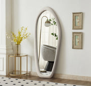 Holland Polyresin Frame Mirror in White - 66093White-M