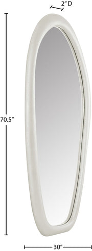 Holland Polyresin Frame Mirror in White - 66093White-M