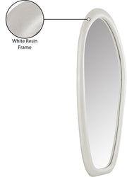Holland Polyresin Frame Mirror in White - 66093White-M