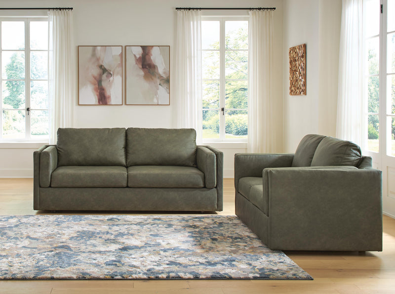 Hollis Studio Sofa and Loveseat in Grove - PKG027249