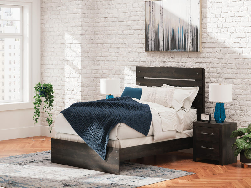 Hollivern Dark Gray Full Panel Bed - PCB2108B12