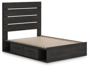 Hollivern Dark Gray Full Panel Bed with Storage - PCB2108B16