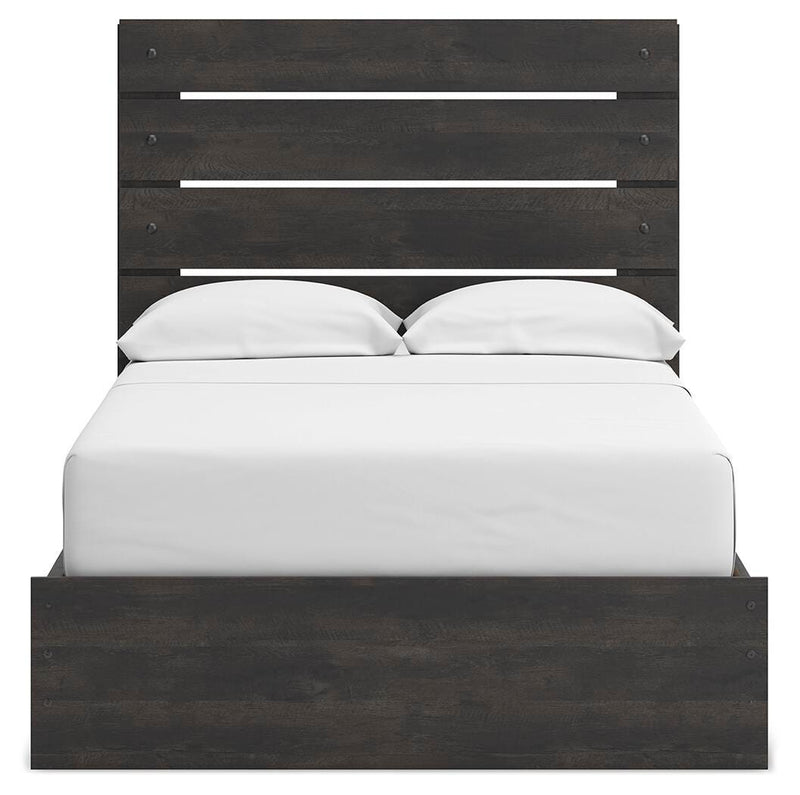 Hollivern Dark Gray Full Panel Bed with Storage - PCB2108B16