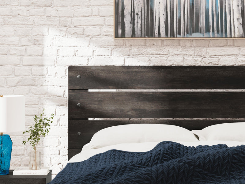 Hollivern Dark Gray King Panel Bed - PCB2108B8