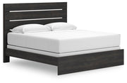 Hollivern Dark Gray King Panel Bed - PCB2108B8
