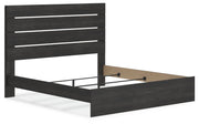 Hollivern Dark Gray King Panel Bed - PCB2108B8