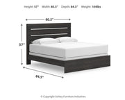 Hollivern Dark Gray King Panel Bed - PCB2108B8