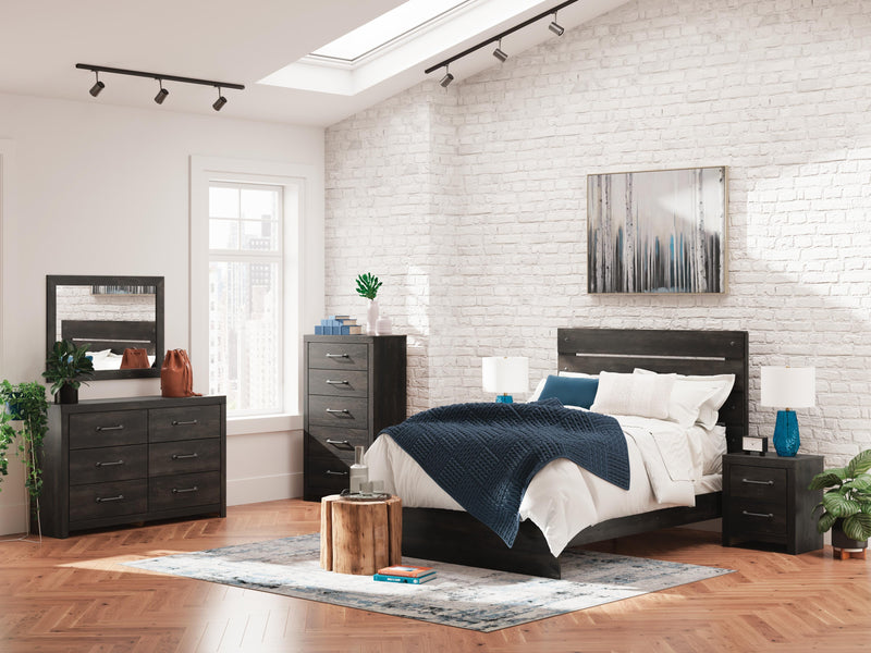 Hollivern Dark Gray Queen Panel Bed - PCB2108B2