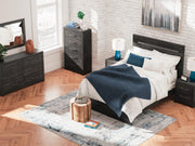 Hollivern Dark Gray Queen Panel Bed - PCB2108B2