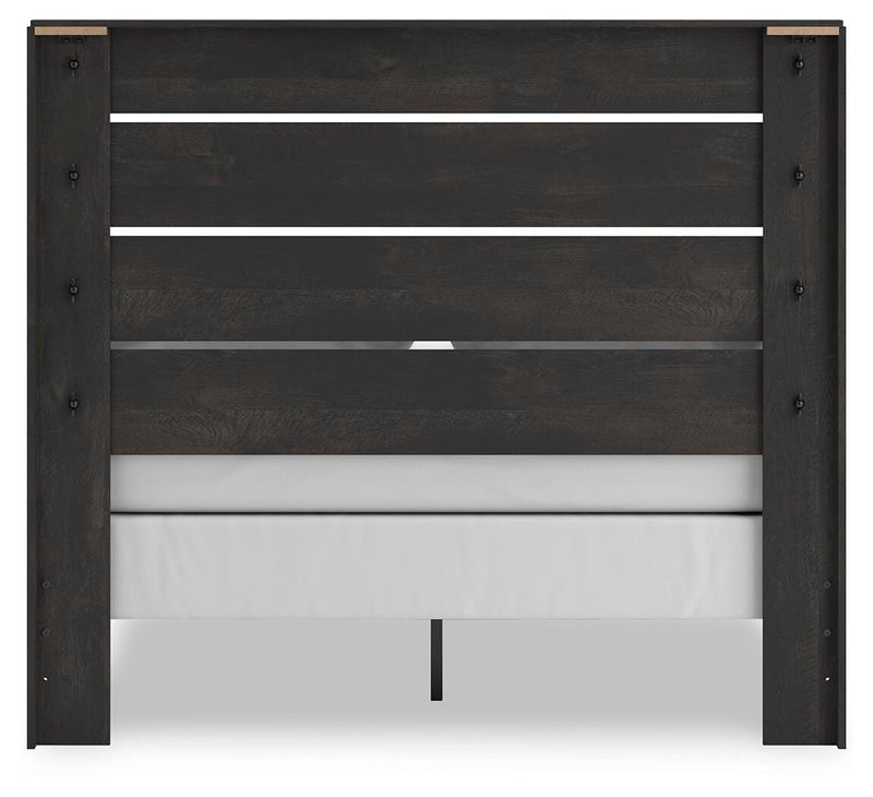 Hollivern Dark Gray Queen Panel Bed - PCB2108B2