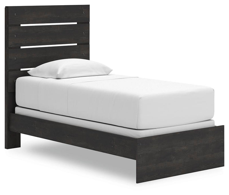Hollivern Dark Gray Twin Panel Bed - PCB2108B11