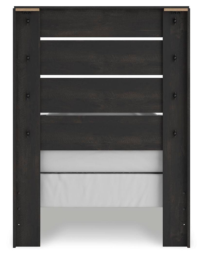 Hollivern Dark Gray Twin Panel Bed - PCB2108B11
