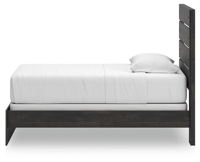 Hollivern Dark Gray Twin Panel Bed - PCB2108B11