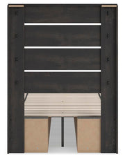 Hollivern Dark Gray Twin Panel Bed with Storage - PCB2108B18