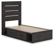 Hollivern Dark Gray Twin Panel Storage Bed - PCB2108B17
