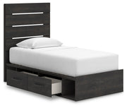 Hollivern Dark Gray Twin Panel Storage Bed - PCB2108B17