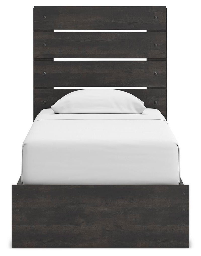 Hollivern Dark Gray Twin Panel Storage Bed - PCB2108B17