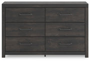 Hollivern Full Panel Bed and Dresser in Dark Gray - PKG021604