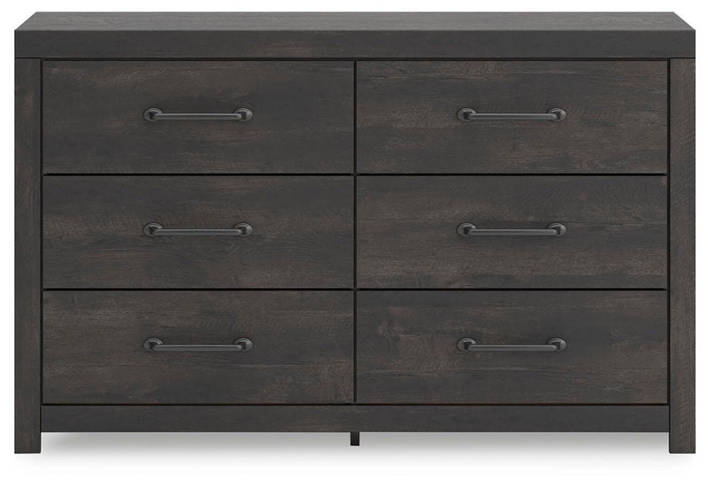 Hollivern Full Panel Bed and Dresser in Dark Gray - PKG021604