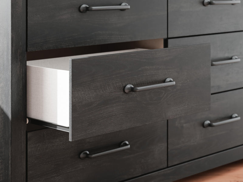 Hollivern Full Panel Bed and Dresser in Dark Gray - PKG021604