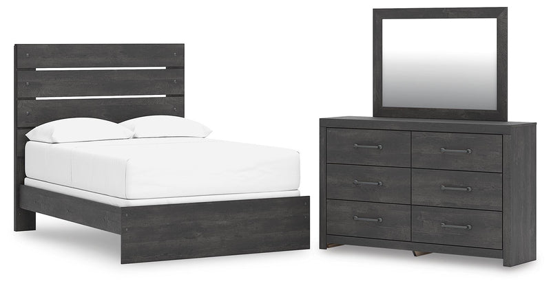 Hollivern Full Panel Bed, Dresser and Mirror - PCB2108B14