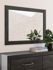 Hollivern Full Panel Bed, Dresser, Mirror and Nightstand in Dark Gray - PKG021601