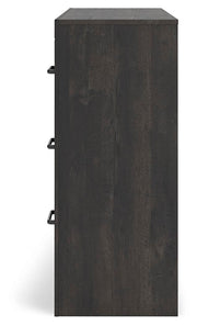 Hollivern Full Panel Storage Bed and Dresser in Dark Gray - PKG021636