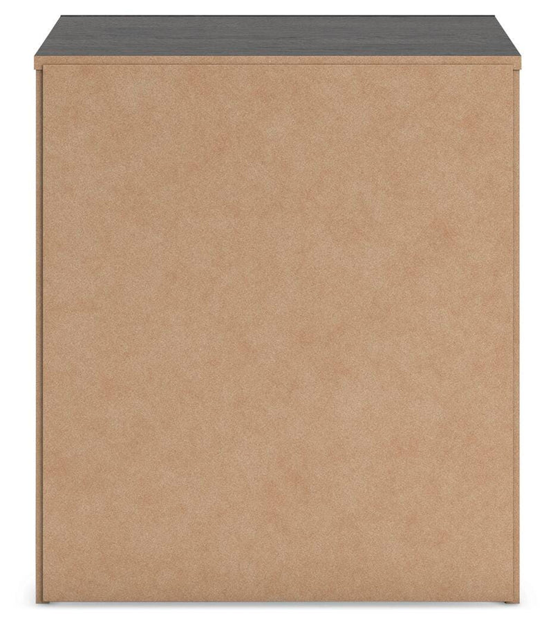 Hollivern Full Panel Storage Bed, Dresser and Nightstand in Dark Gray - PKG021637