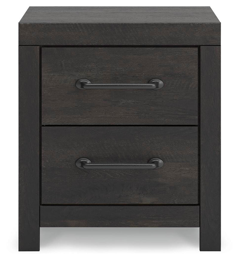 Hollivern Full Panel Storage Bed, Dresser, Mirror and Nightstand in Dark Gray - PKG021633