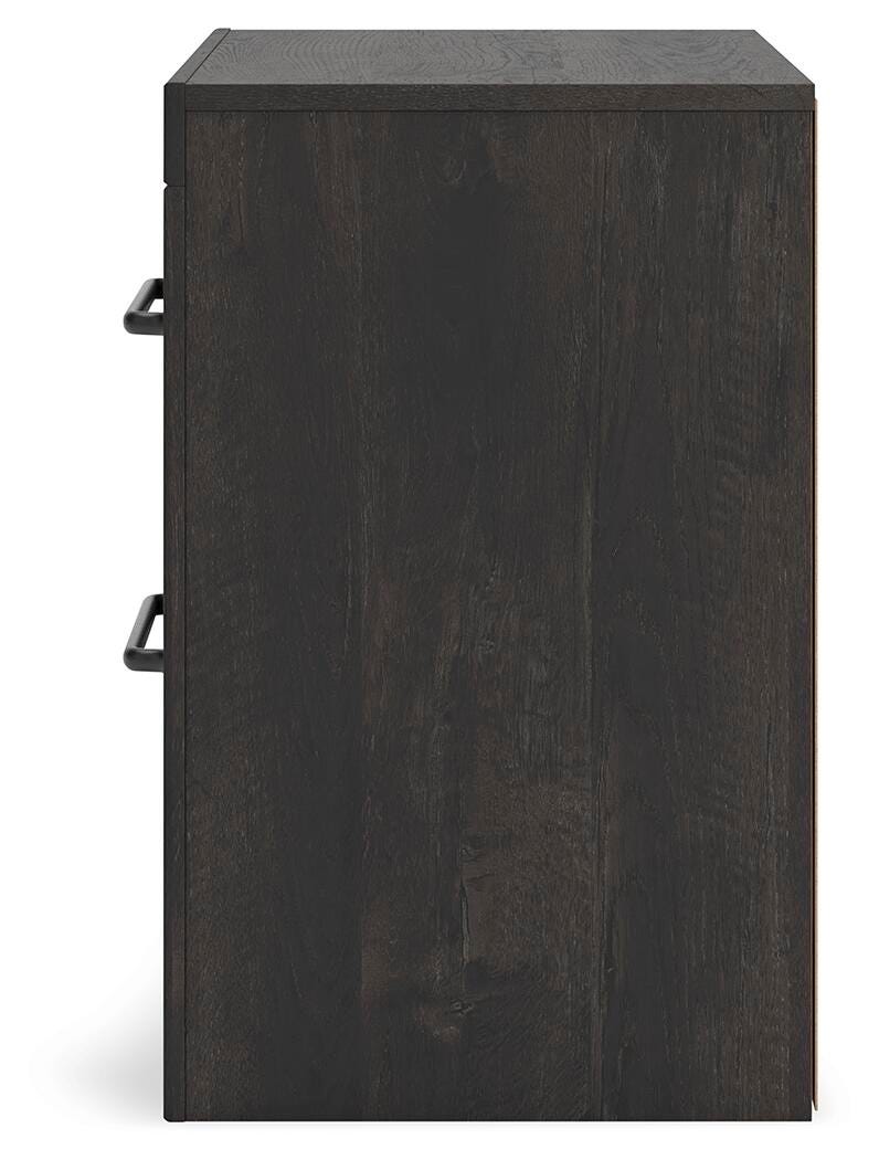 Hollivern Full Panel Storage Bed, Dresser, Mirror and Nightstand in Dark Gray - PKG021633