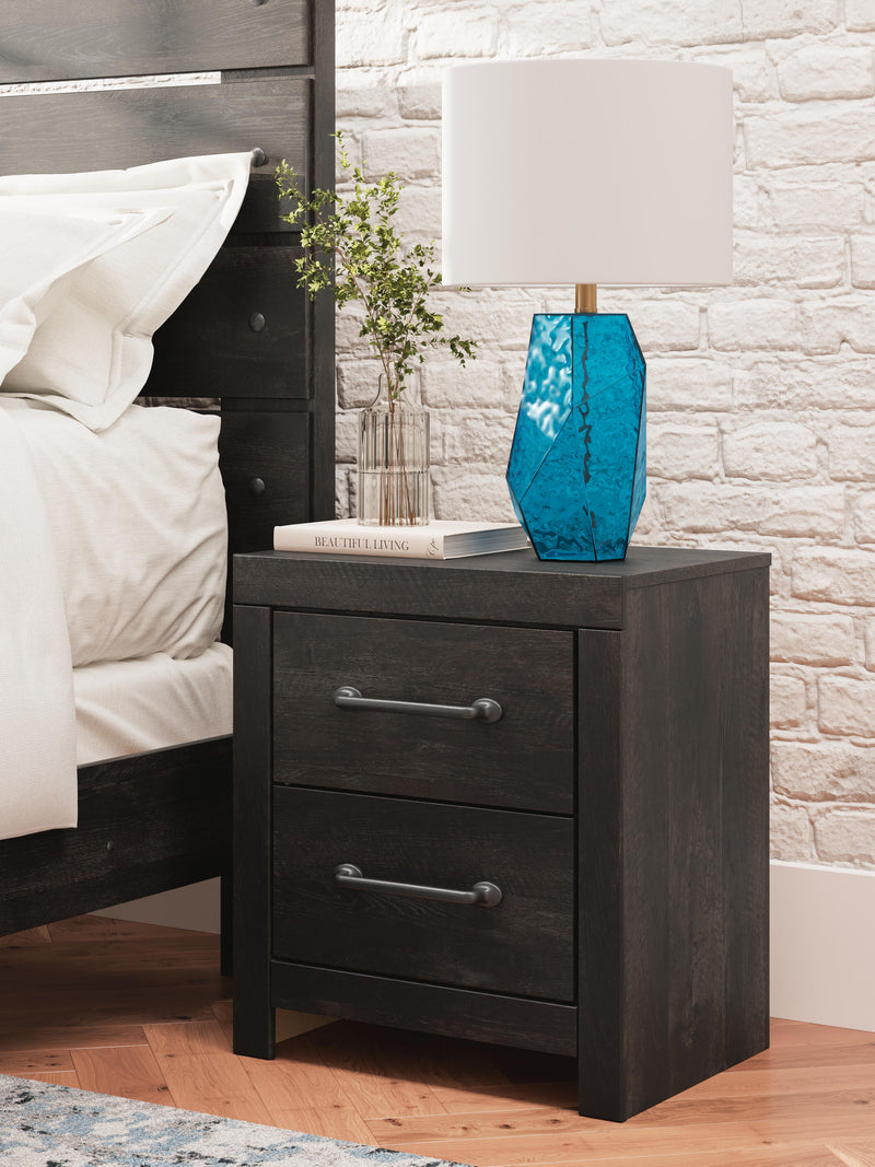 Hollivern Full Panel Storage Bed, Dresser, Mirror and Nightstand in Dark Gray - PKG021633