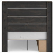 Hollivern Full Panel Storage Bed, Dresser, Mirror, Chest and 2 Nightstands in Dark Gray - PKG021632