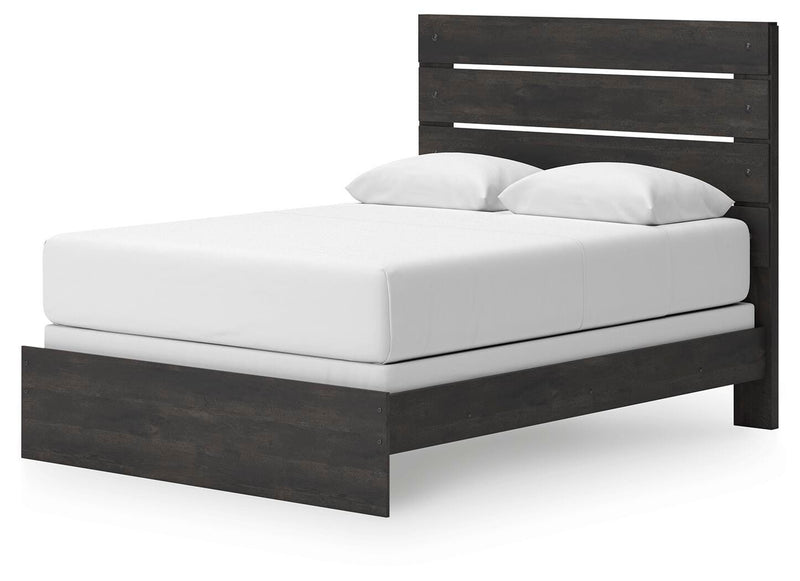 Hollivern Queen Panel Bed and Dresser in Dark Gray - PKG021612