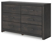 Hollivern Queen Panel Bed and Dresser in Dark Gray - PKG021612