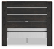 Hollivern Queen Panel Bed, Dresser and Mirror in Dark Gray - PKG021606
