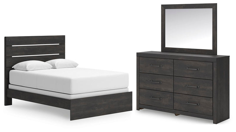 Hollivern Queen Panel Bed, Dresser and Mirror - PCB2108B3